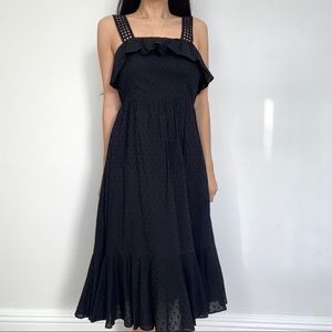 J. Crew ruffle eyelet midi dress size 00